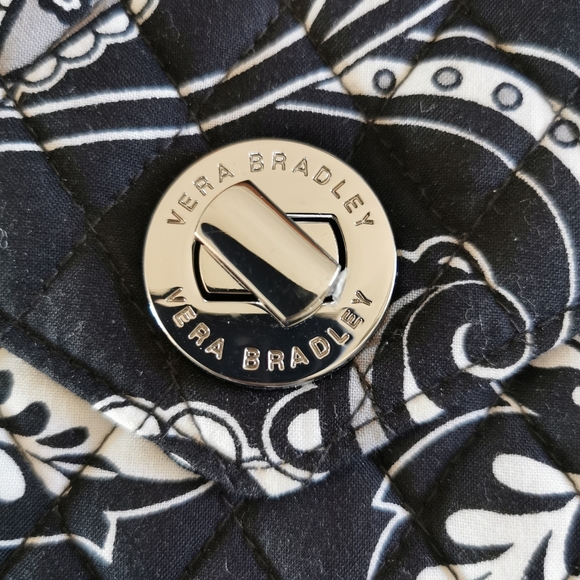 Vera Bradley B&W Floral Quilted Wallet - Picture 2 of 7